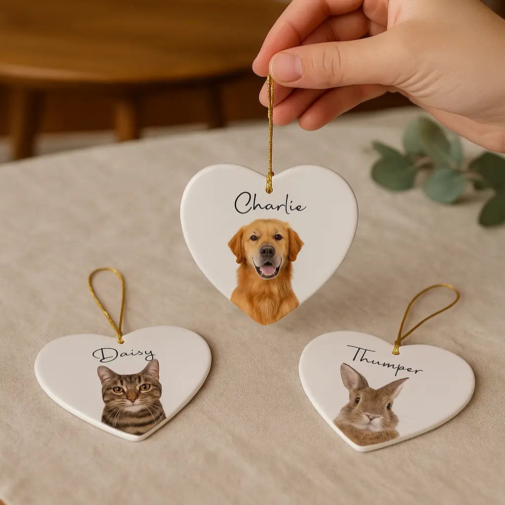 Personalized Pet Photo Ceramic Ornament Anastasi Gifts