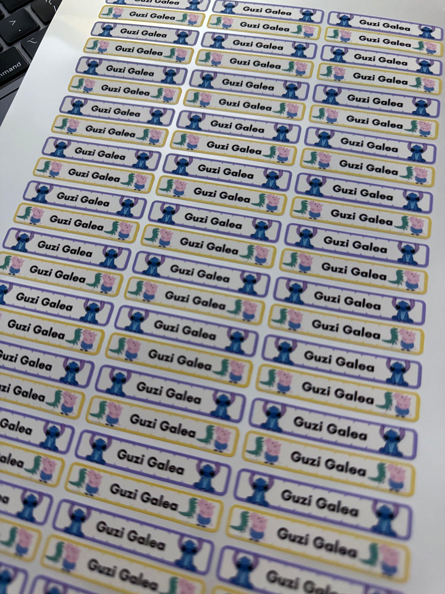 Custom School Name Stickers | Character Customisation Anastasi Gifts
