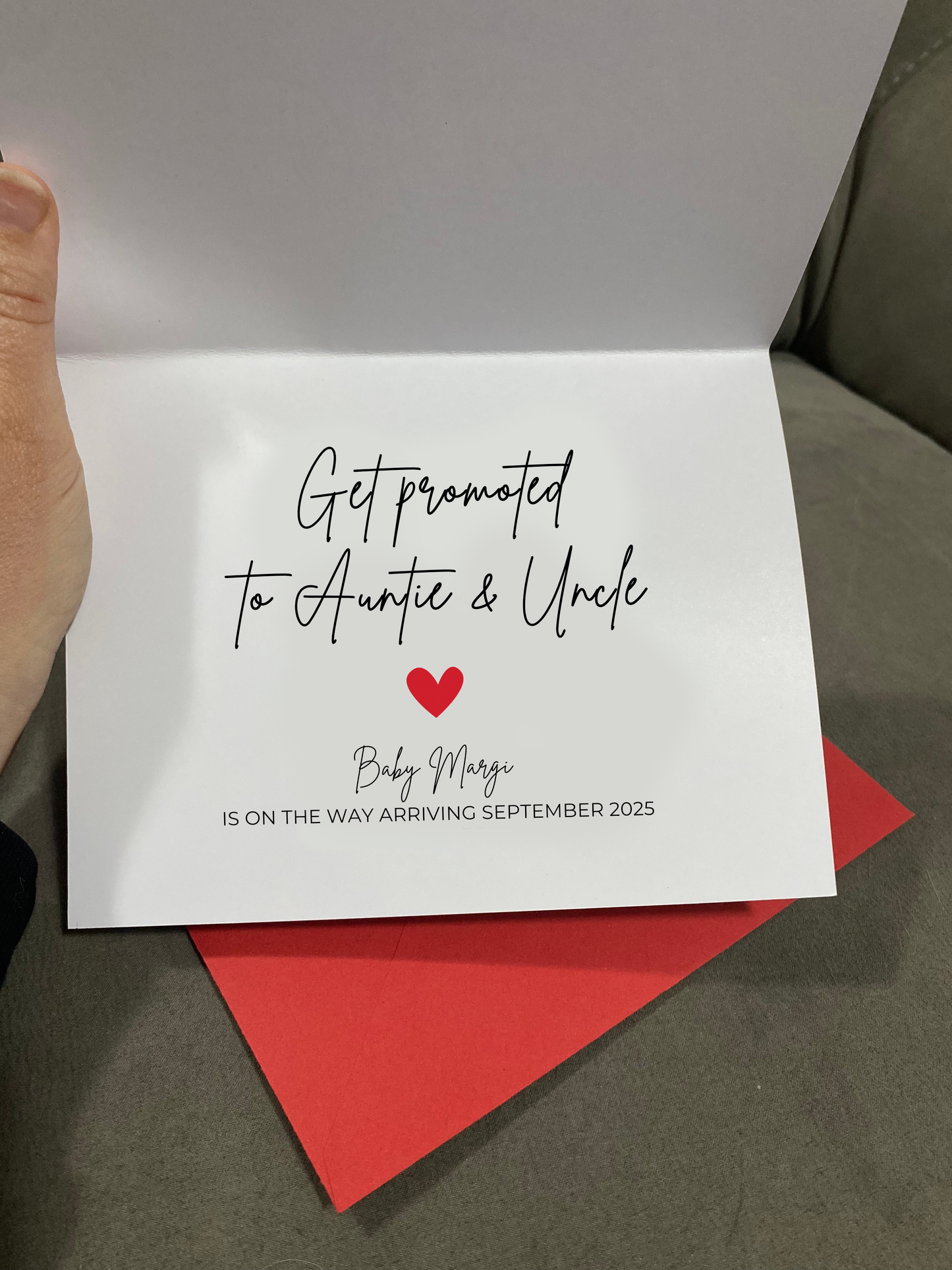 Pregnancy Announcement Card