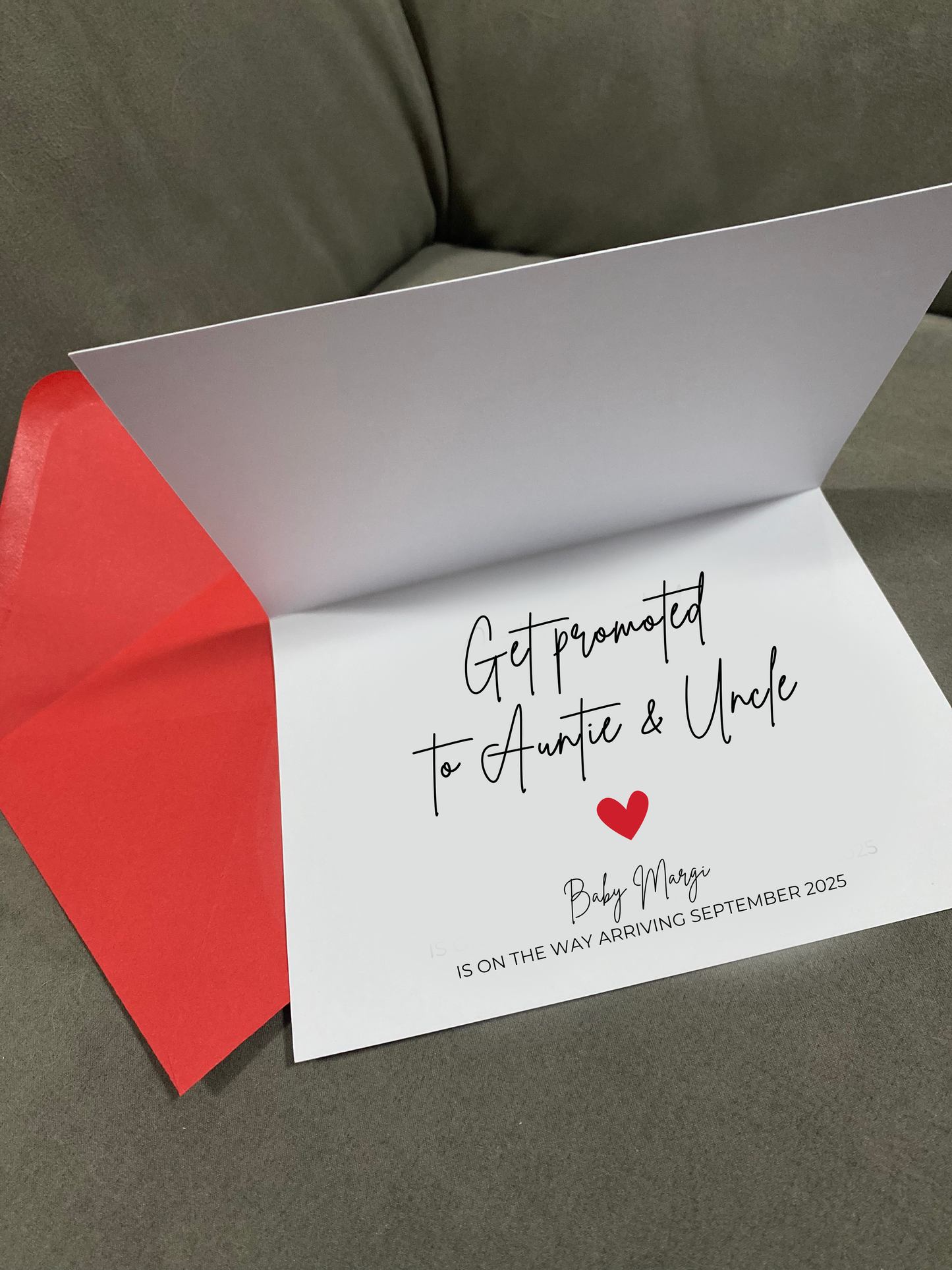Pregnancy Announcement Card