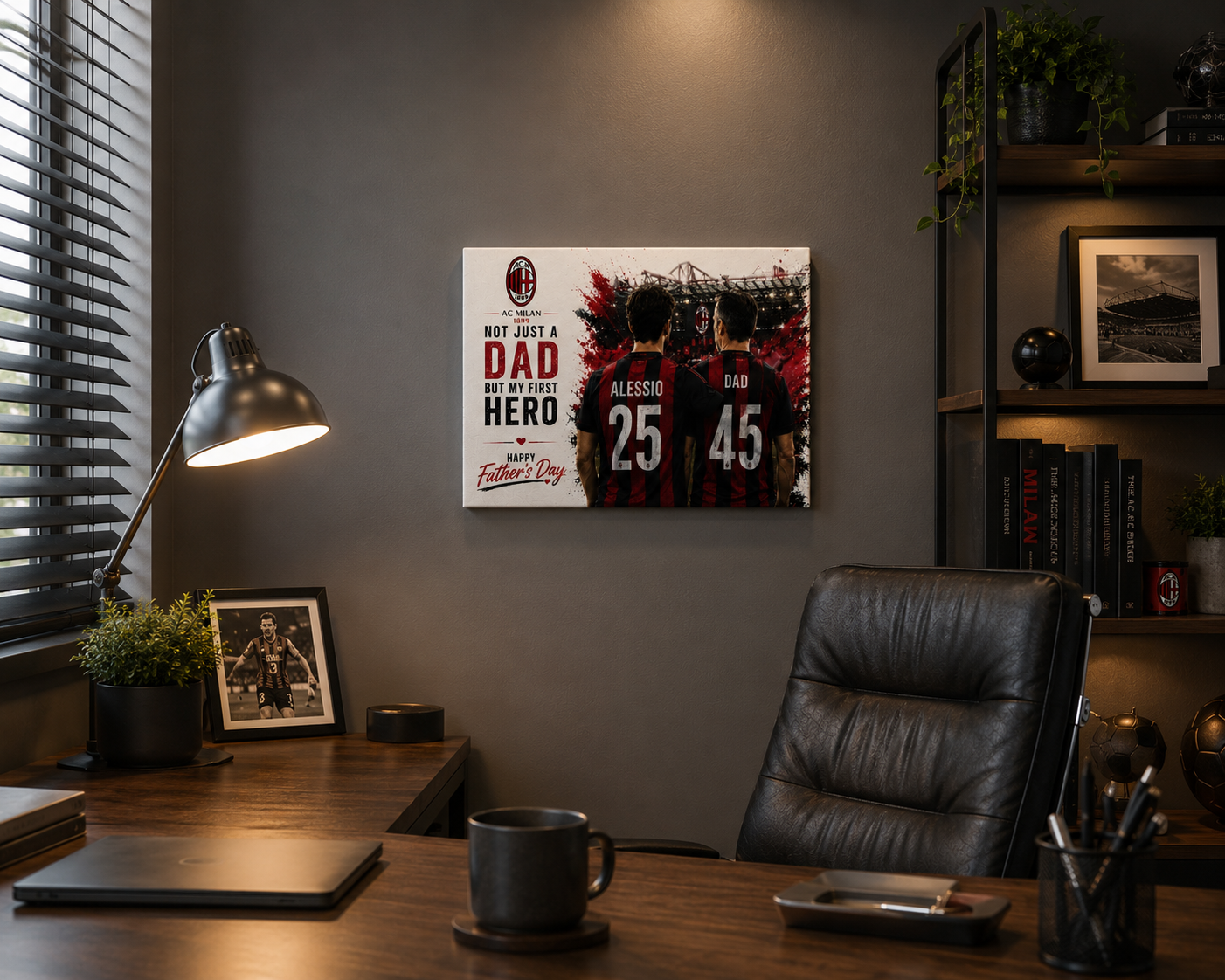 Personalized Football Dad Canvas or Framed Print | Father’s Day Gift Malta