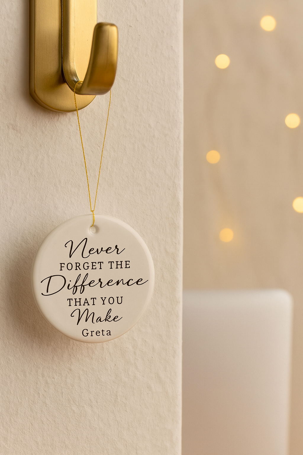 Personalised Appreciation Ornament “Never Forget the Difference That You Make”