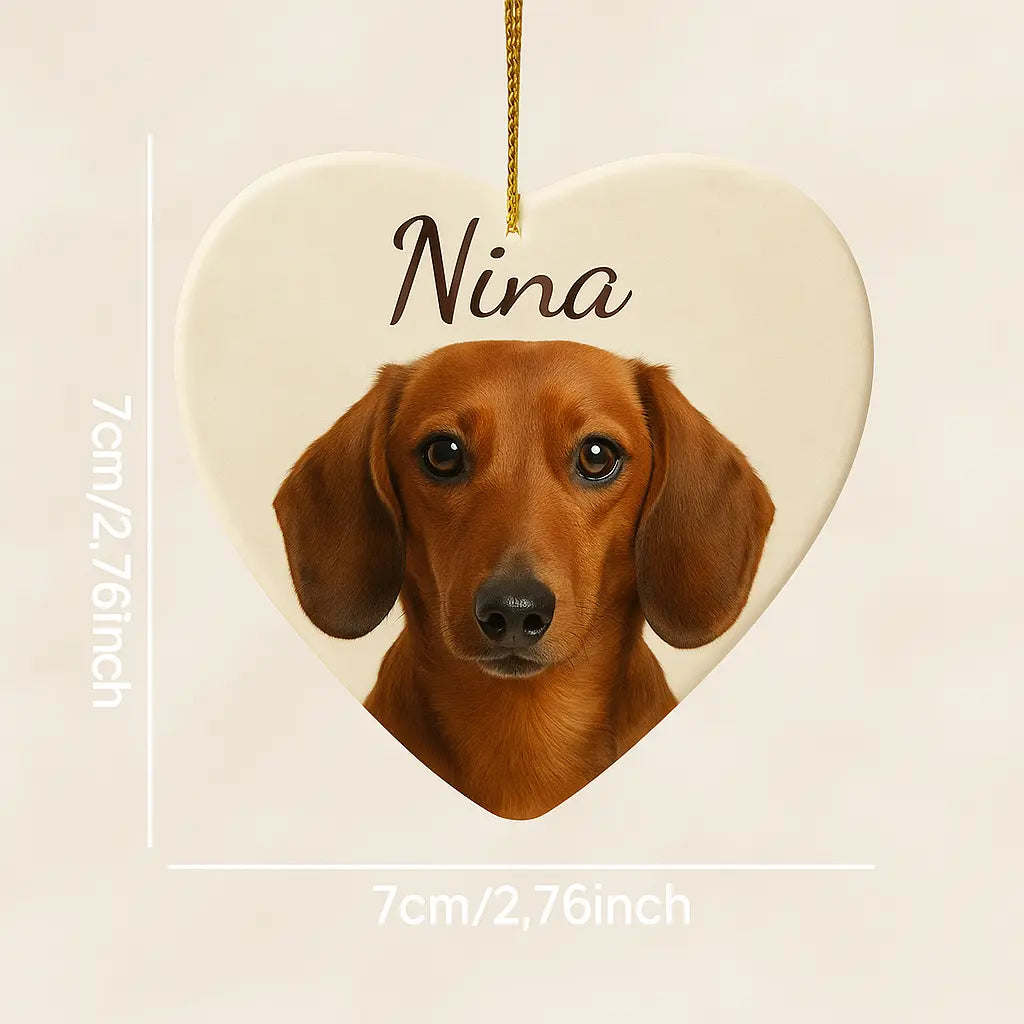 Personalized Pet Photo Ceramic Ornament Anastasi Gifts