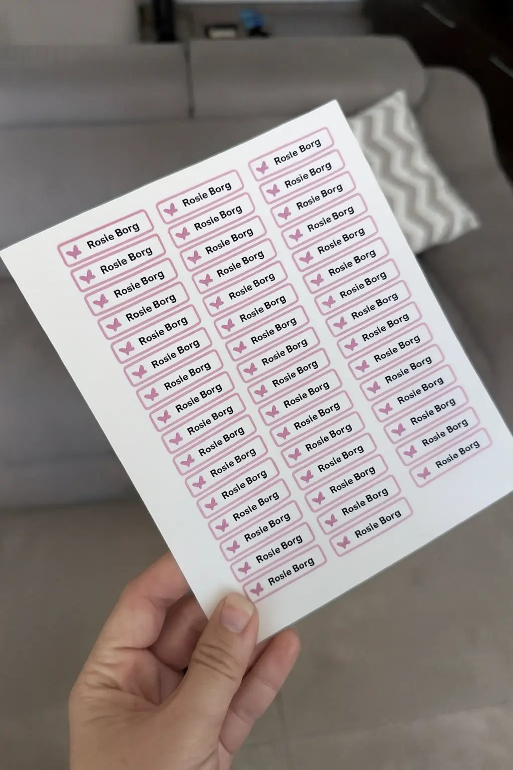 Custom School Name Stickers | Character Customisation Anastasi Gifts