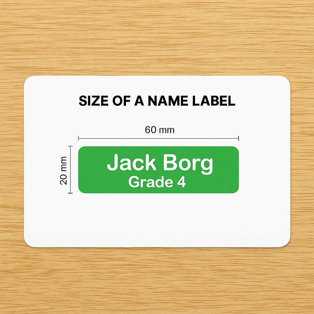 School Name & Grade Stickers