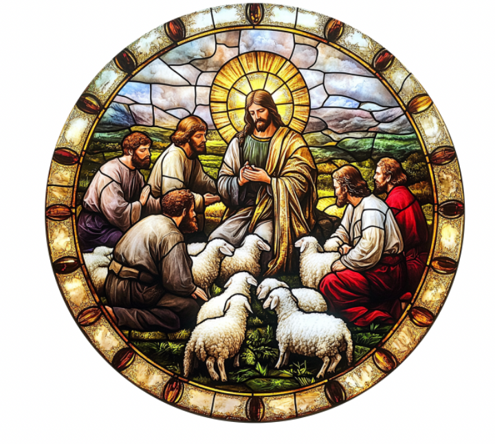 Stained GlassStyle Easter Ceramic Ornaments-Anastasi Gifts