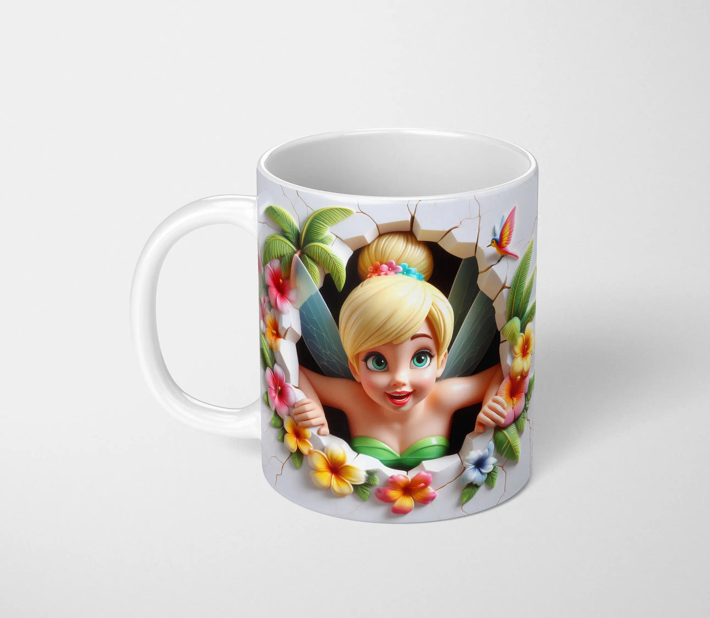 Tinkerbell Ceramic Mug - Vibrant 3D Printed Design