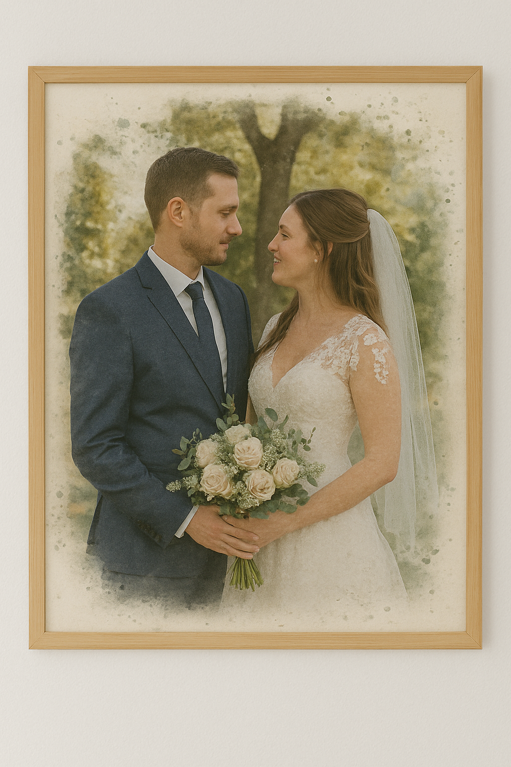 Custom Watercolor-Style Framed Print