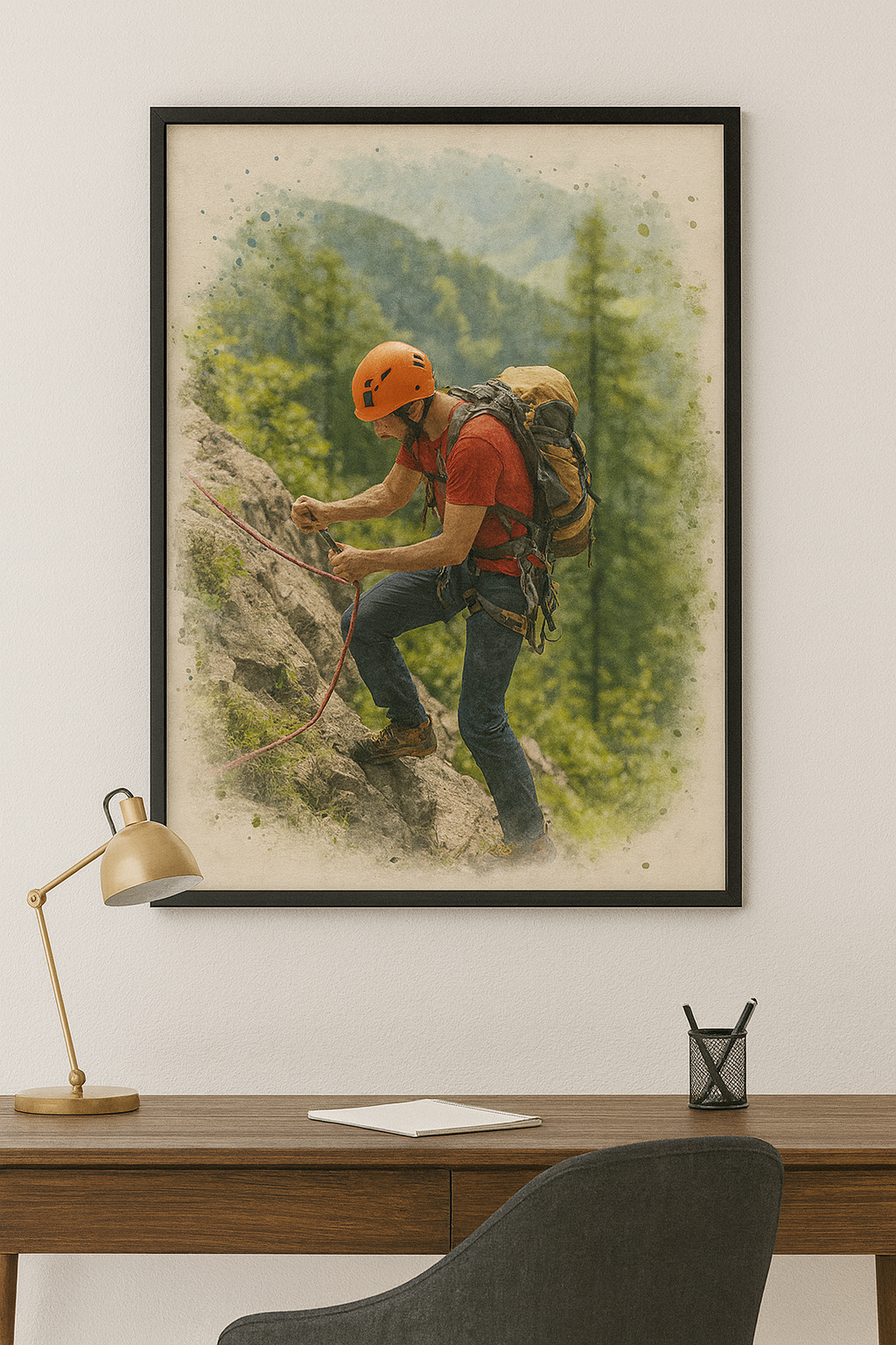 Custom Watercolor-Style Framed Print