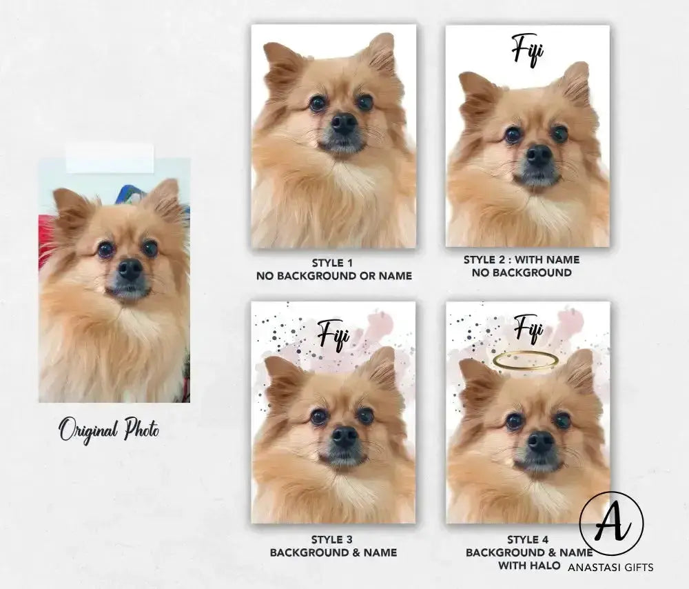 Custom Pet Watercolor Portraits - Digital Version| Personalized Pet Artwork