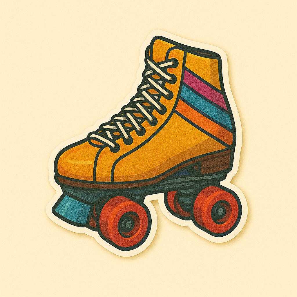 1980s Iconic Stickers “Rewind to the 80s - Cassette Tape Walkman Roller Skates VHS Arcade Boombox