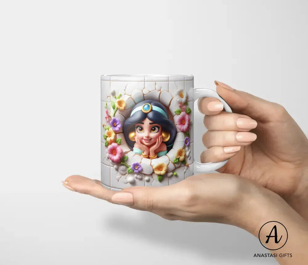 Jasmine (Aladdin) - Ceramic Mugs - Vibrant 3D Printed