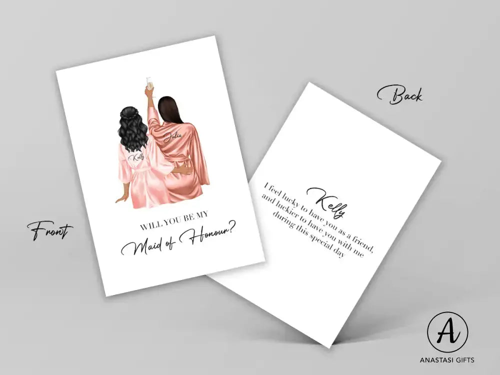 Will You Be My Bridesmaid or Maid of Honour Proposal Cards-Anastasi Gifts