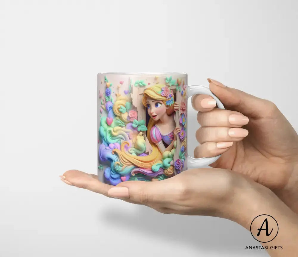 Rapunzel - Ceramic Mugs - Vibrant 3D Printed