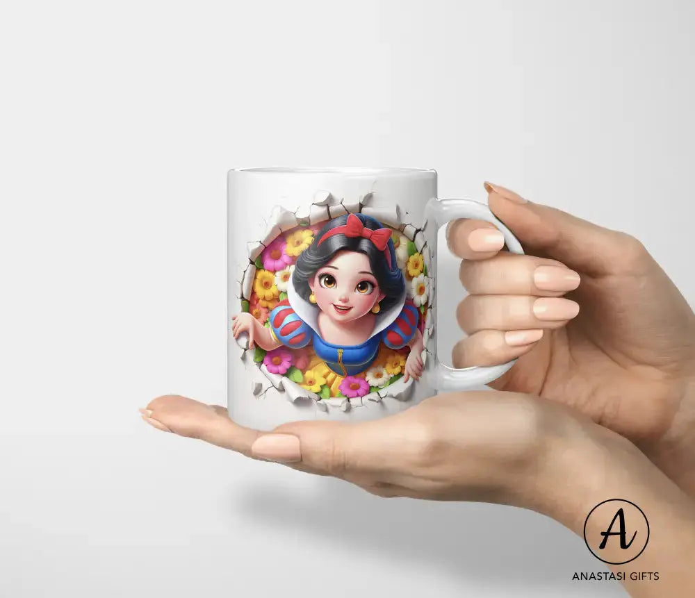 Snow White - Ceramic Mugs - Vibrant 3D Printed