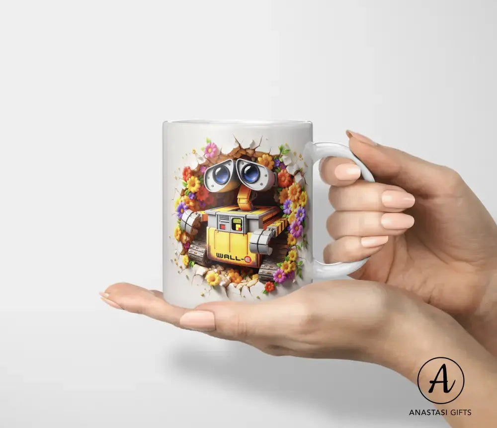 WALL-E - Ceramic Mugs - Vibrant 3D Printed