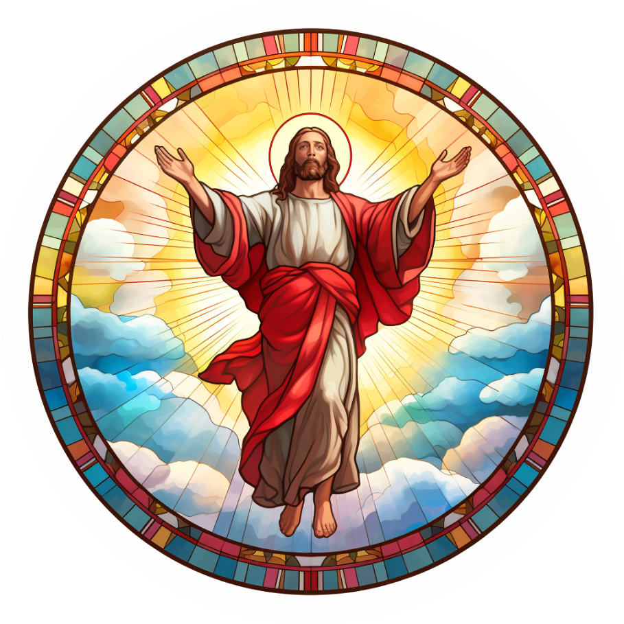 Stained Glass–Style Easter Ceramic Ornaments