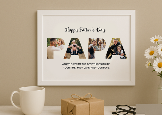 DAD or PAPA Framed Photo Print