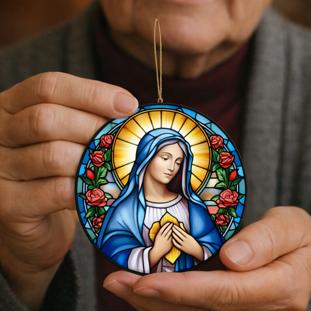 Stained Glass–Style Easter Ceramic Ornaments