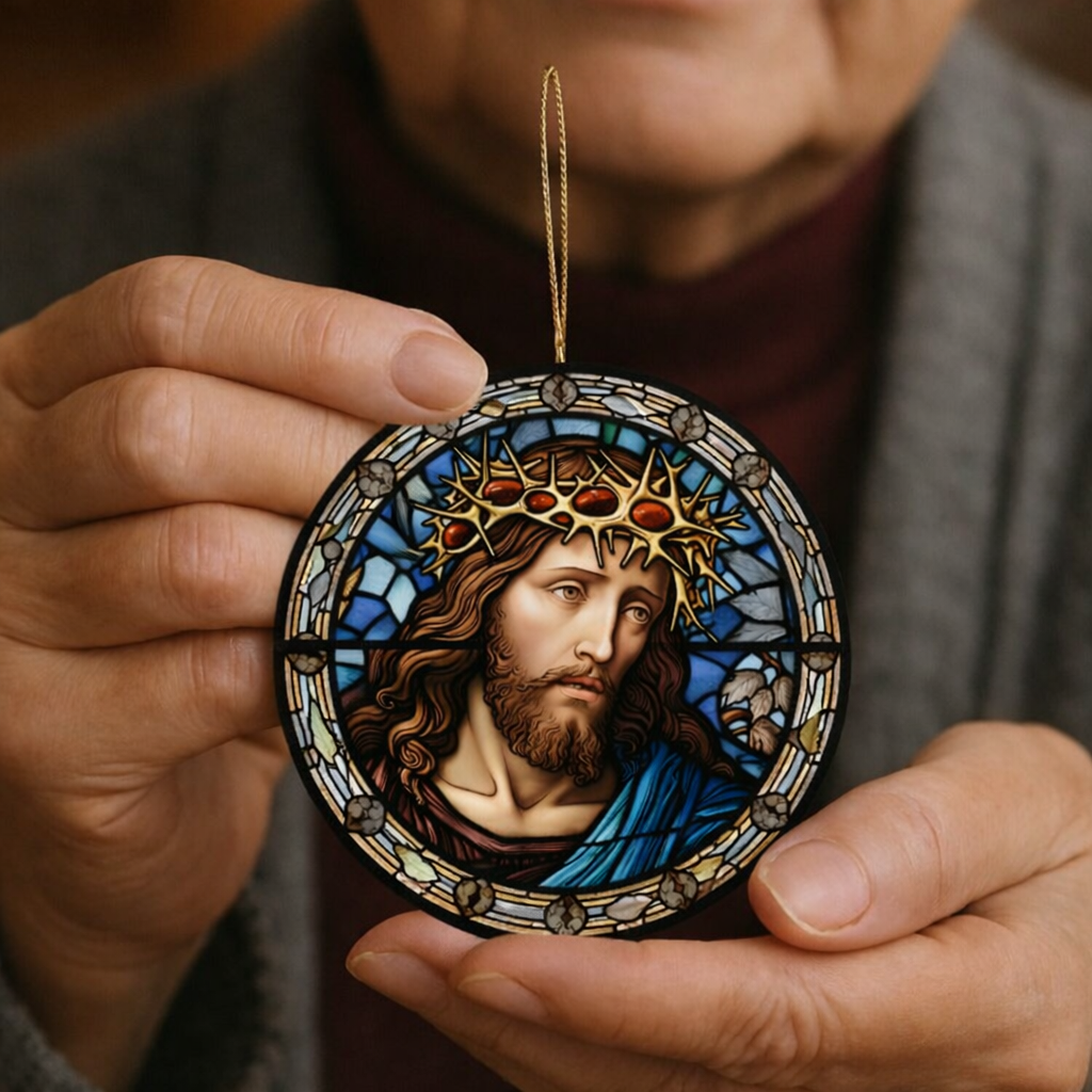 Stained Glass–Style Easter Ceramic Ornaments