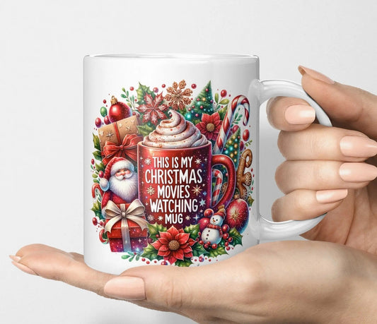 Christmas Movie Watching Mug - Ceramic Mug-Anastasi Gifts