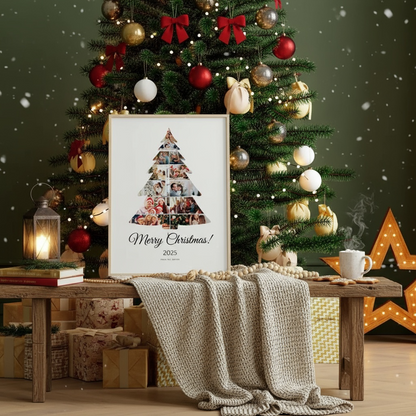 Personalised Christmas Tree Photo Collage