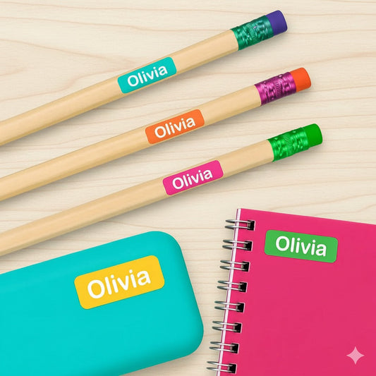 Custom School Name Stickers-Anastasi Gifts