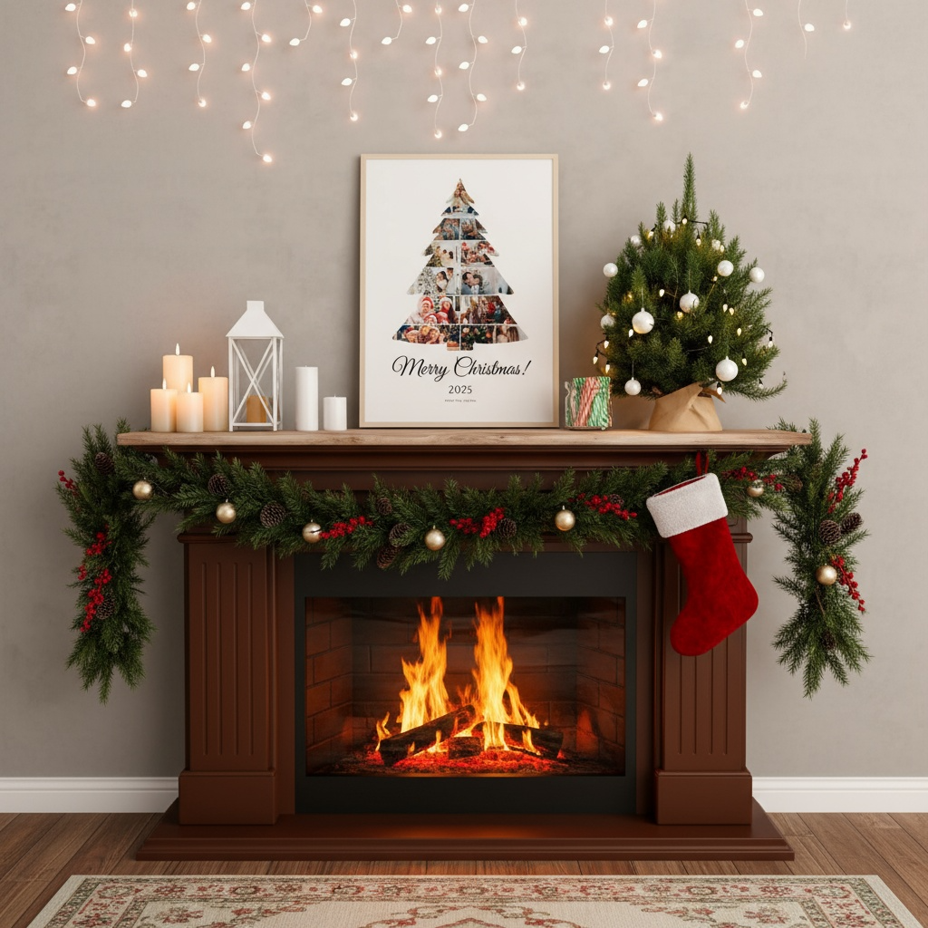 Personalised Christmas Tree Photo Collage