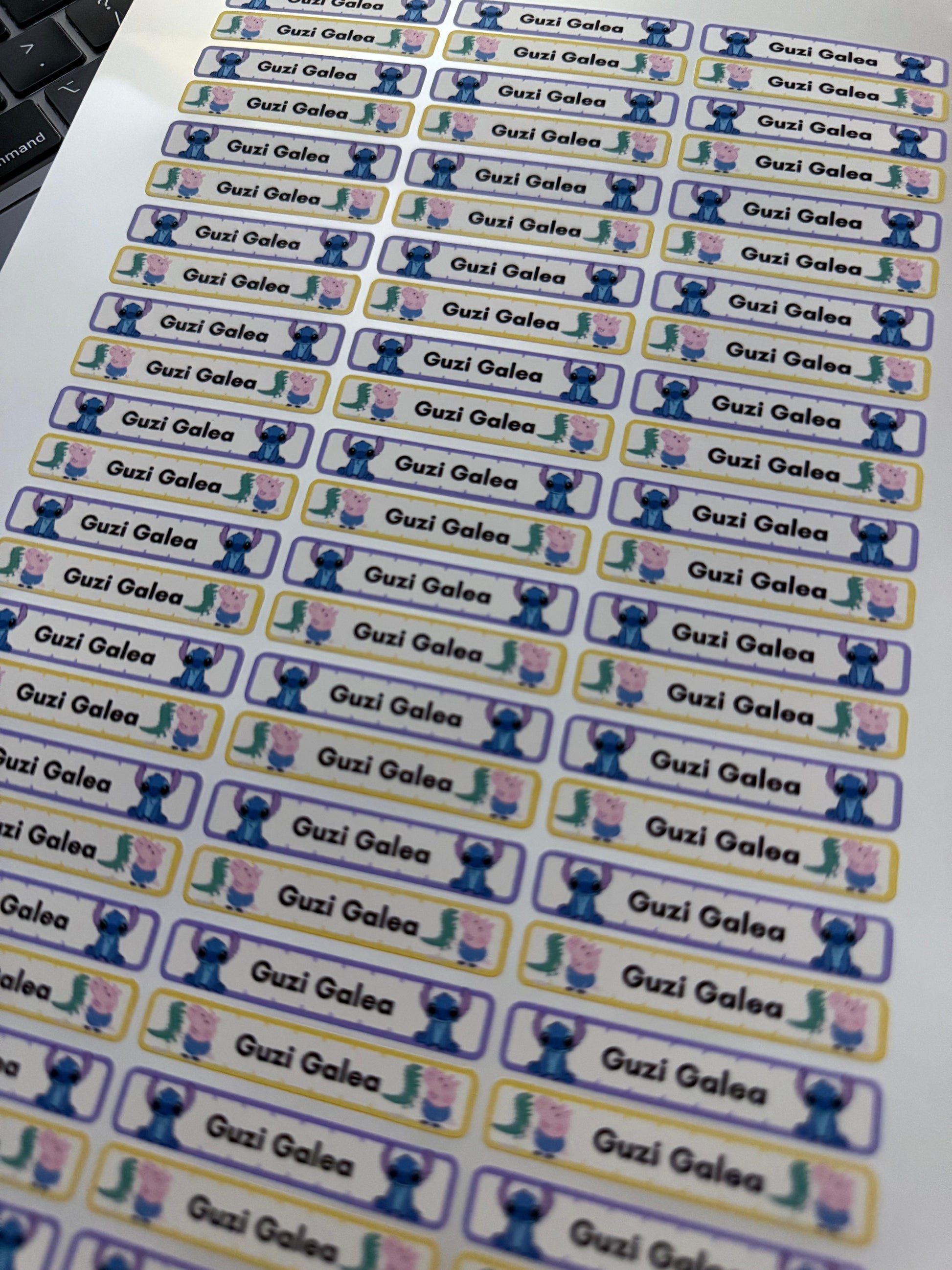 Custom School Name Stickers | Character Customisation Anastasi Gifts