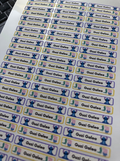 Custom School Name Stickers | Character Customisation Anastasi Gifts