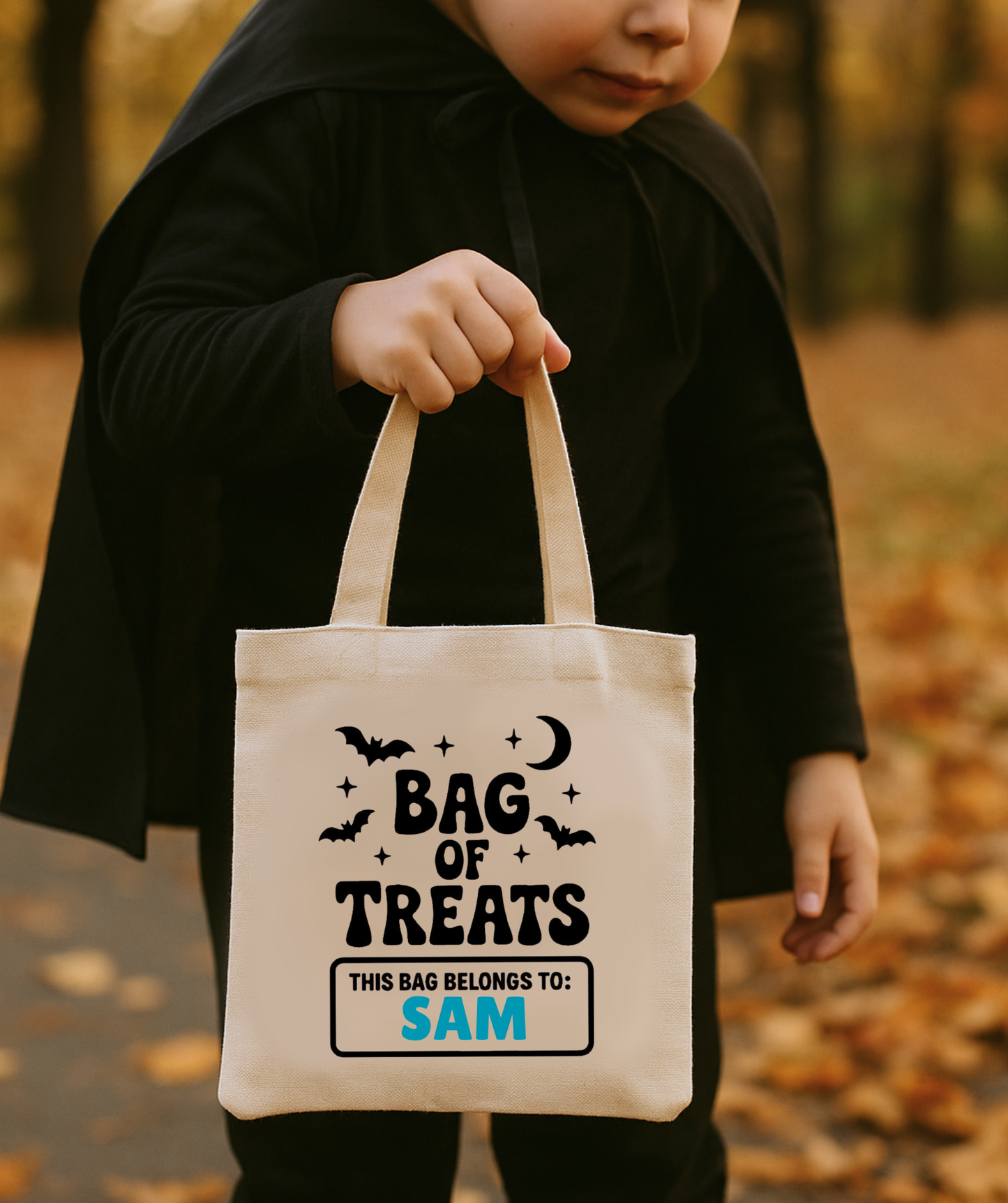 Personalised Halloween Trick or Treat Bags - Custom Name Candy Tote (LIMITED STOCK)
