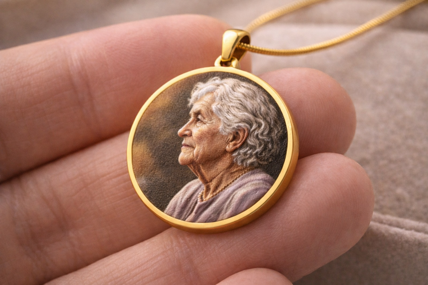 3D Custom Photo Pendant Necklace | Pet & Family Keepsake