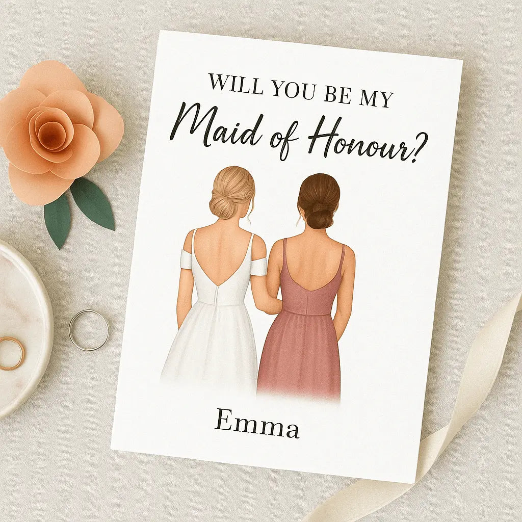 Will You Be My Bridesmaid or Maid of Honour Proposal Cards