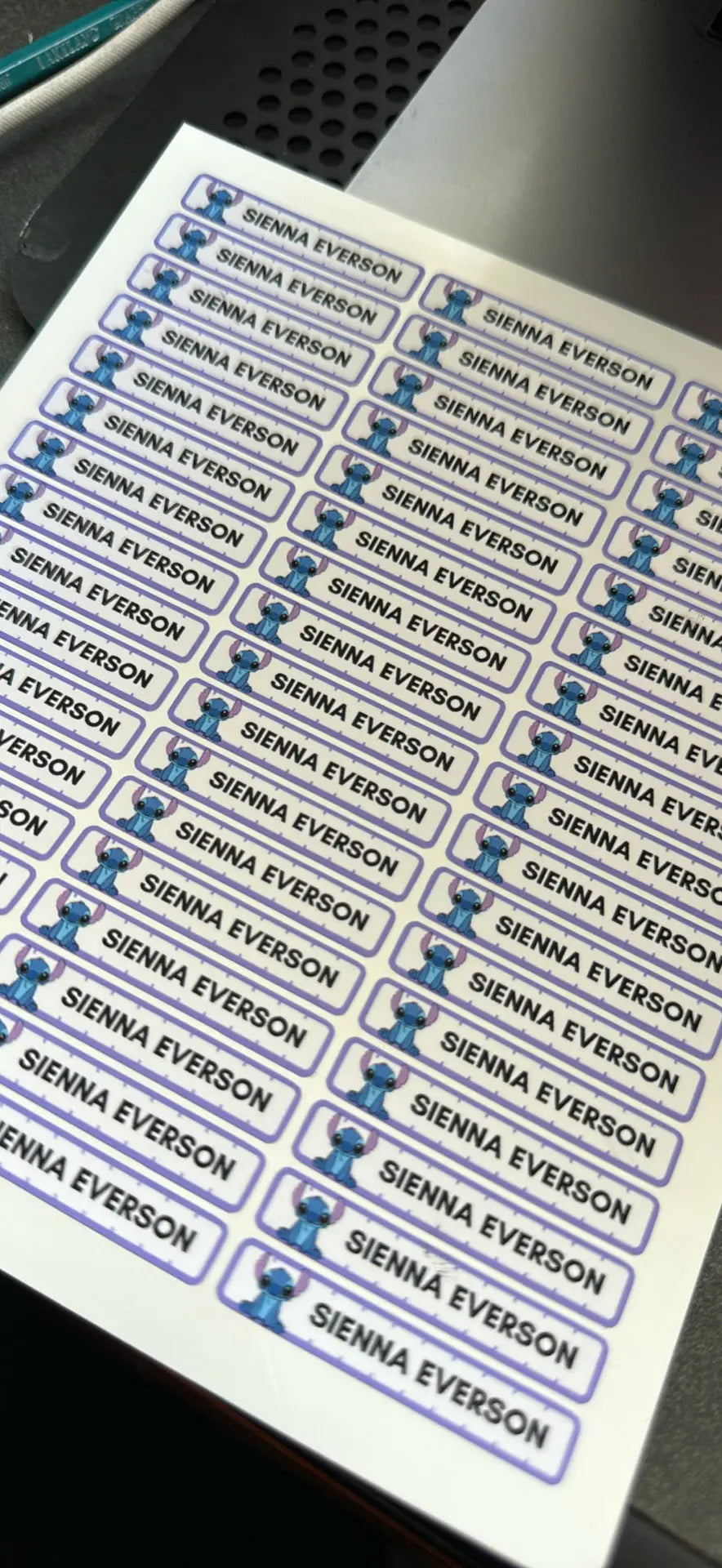 Custom School Name Stickers | Character Customisation Anastasi Gifts