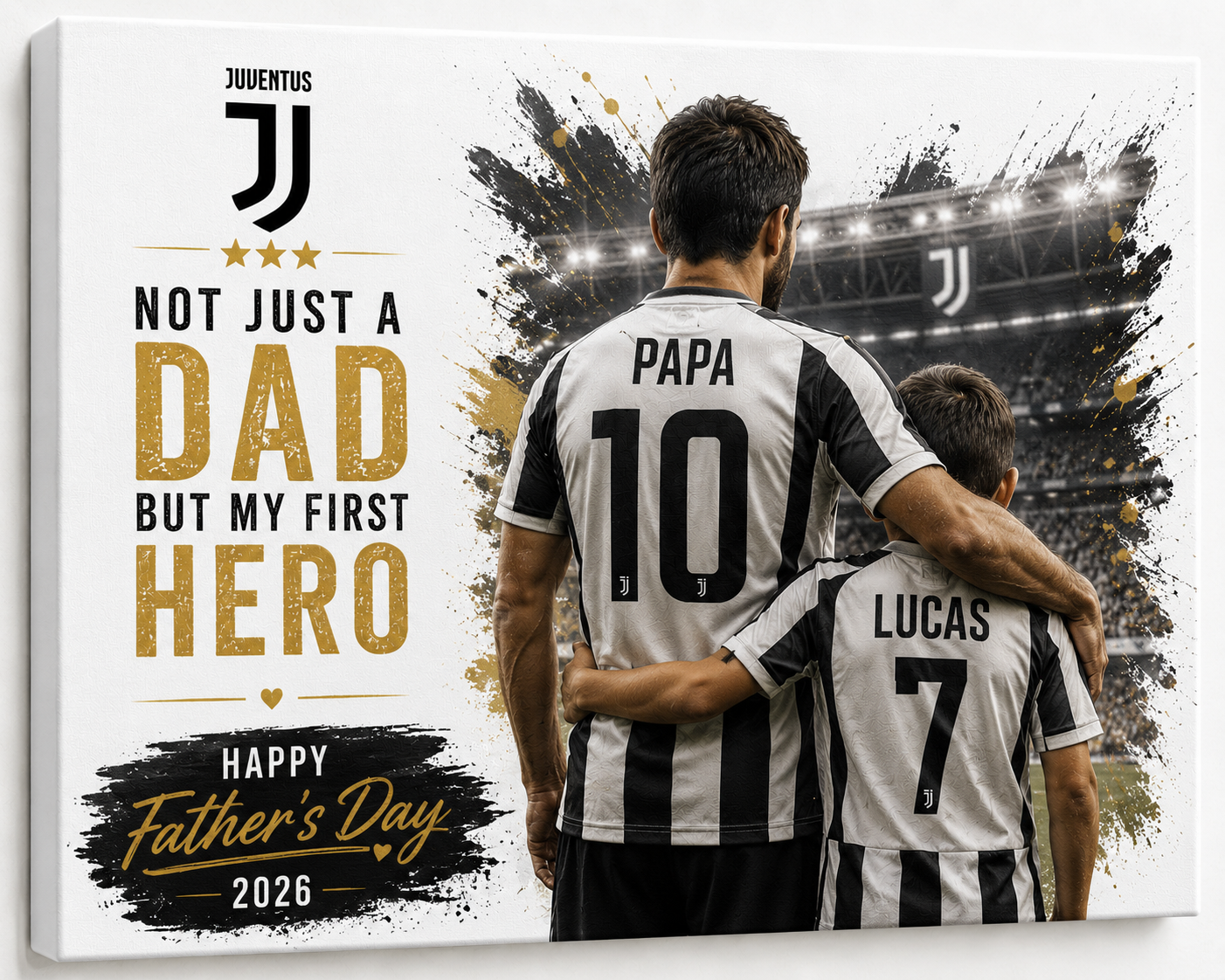 Personalized Football Dad Canvas  or Framed Print | Father’s Day Gift Malta