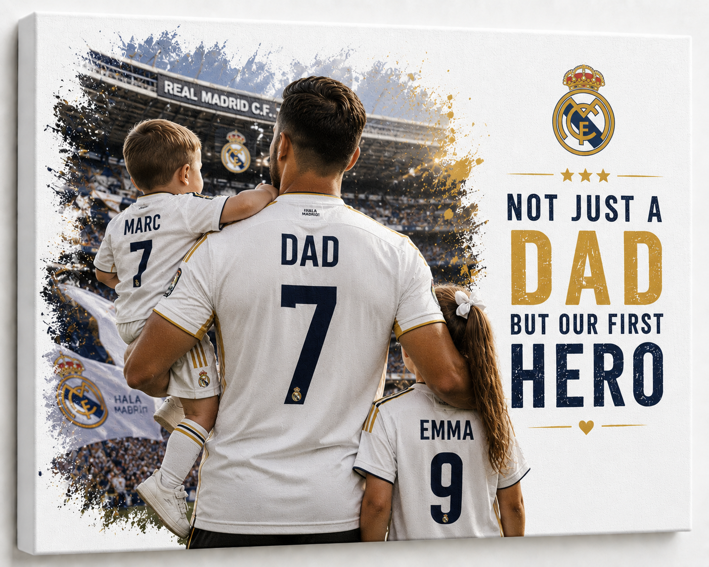 Personalized Football Dad Canvas  or Framed Print | Father’s Day Gift Malta