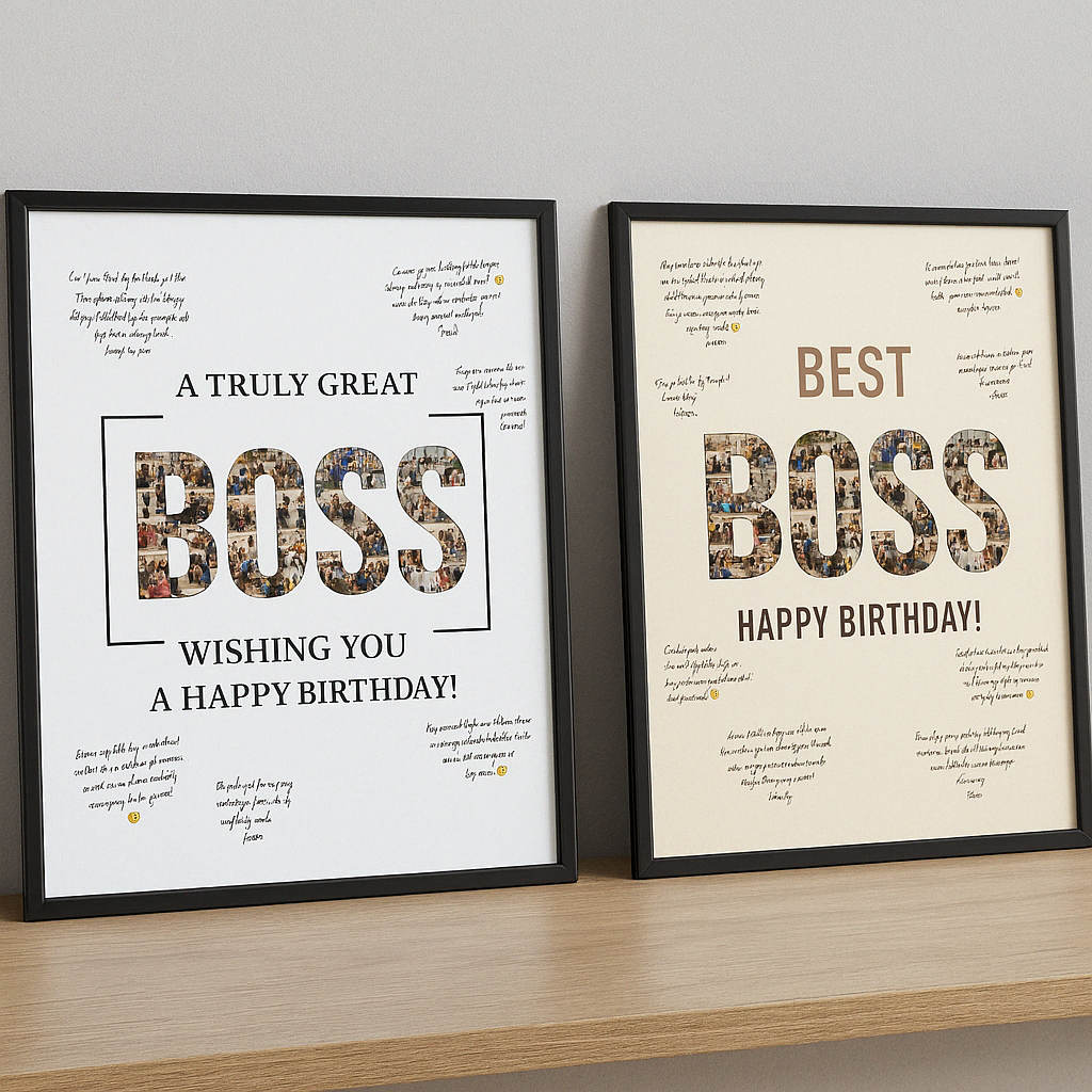 Personalised framed prints and milestone awards
