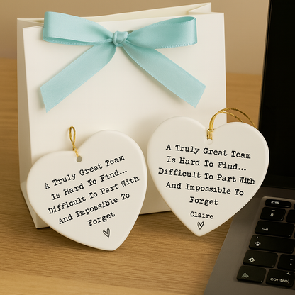 Work Colleague Leaving Gift | Farewell, Retirement, or Thank You Heart Ornament