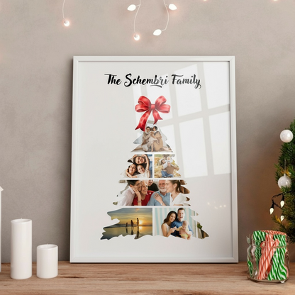 Personalised Christmas Tree Photo Collage