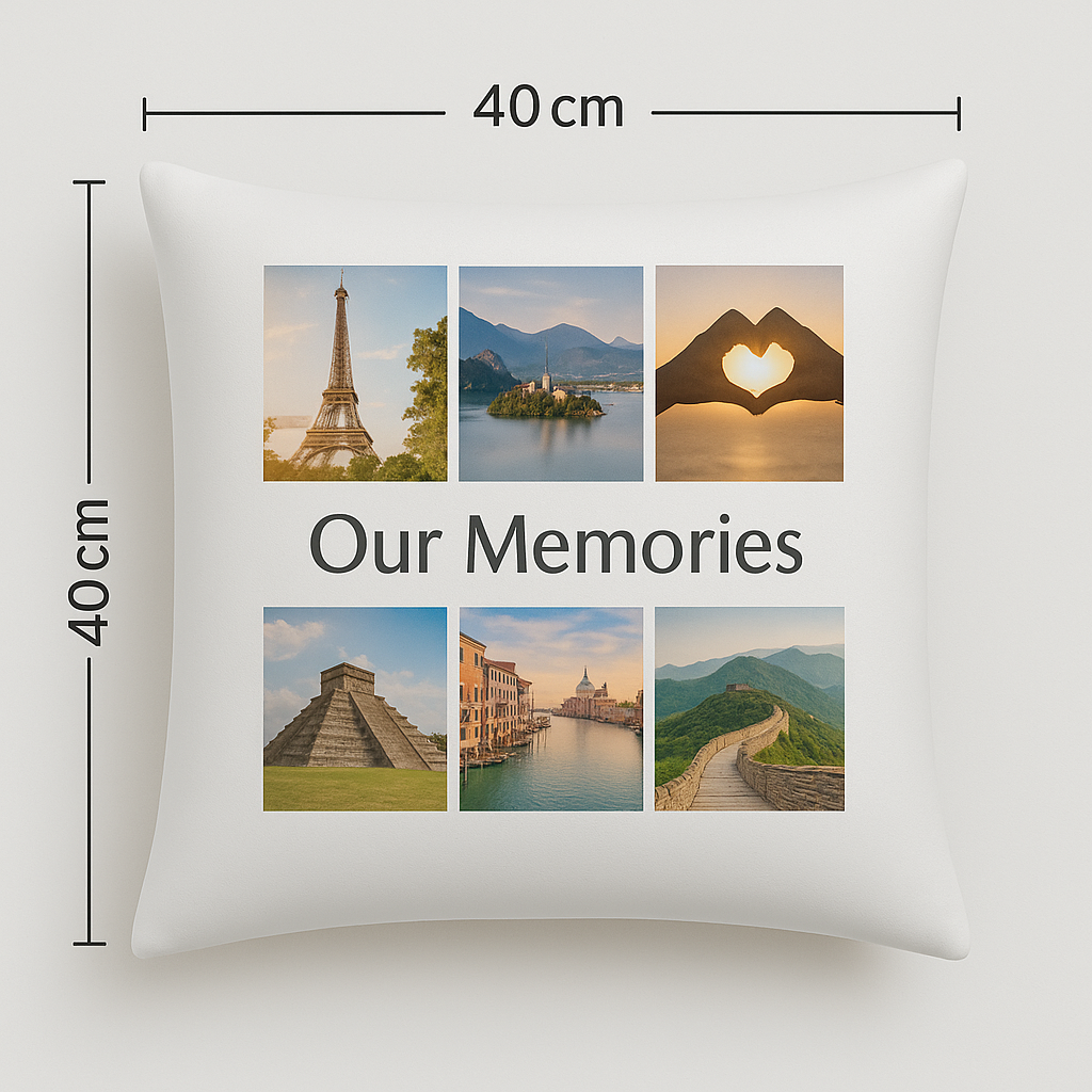 Celebrate Love with a Photo Cushion - 40x40cm!