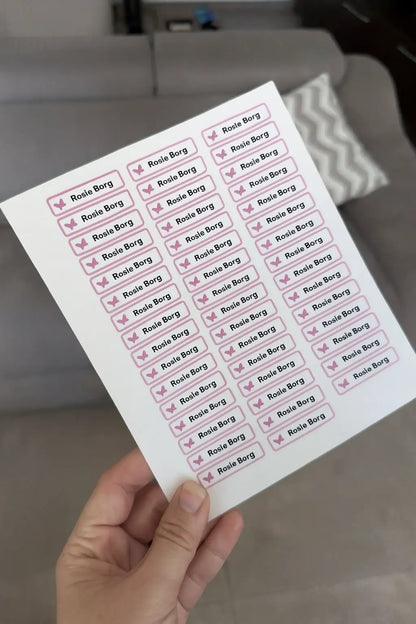 Custom School Name Stickers | Character Customisation Anastasi Gifts