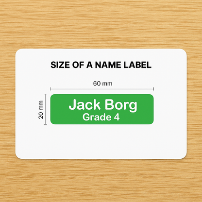 School Name & Grade Stickers