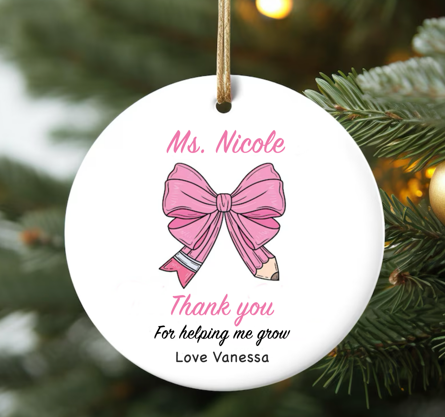 Personalised Appreciation Ornament “Thank You!”