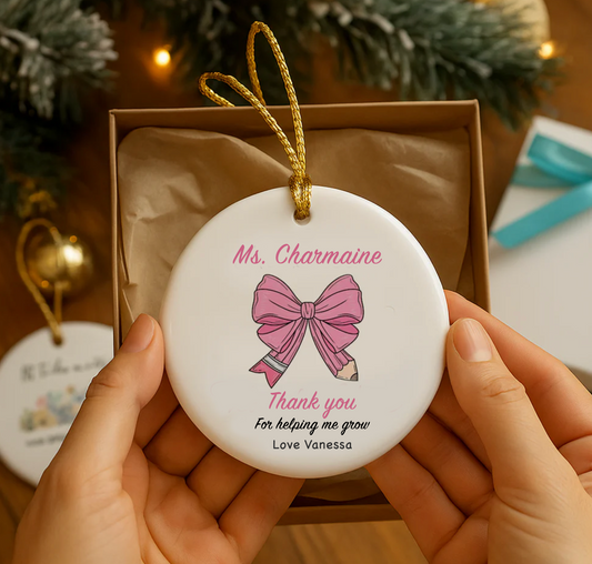 Personalised Appreciation Ornament Thank You!-Anastasi Gifts