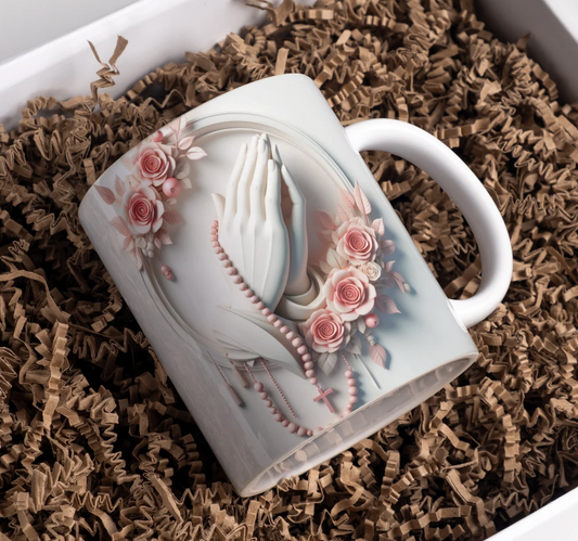 Religious Ceramic Mug - Praying