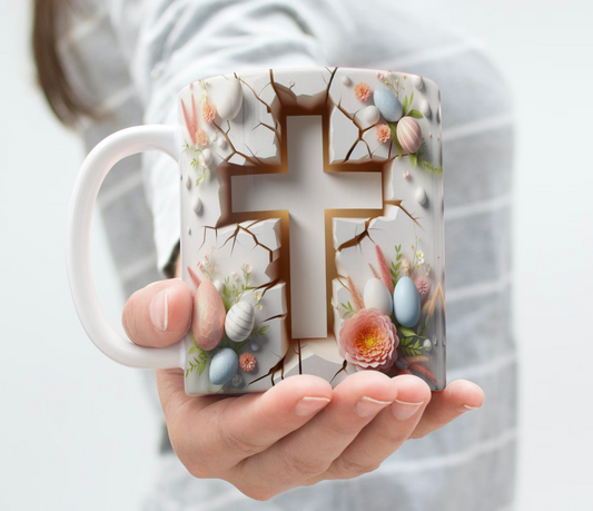 Ceramic Mug - Easter Cross-Anastasi Gifts