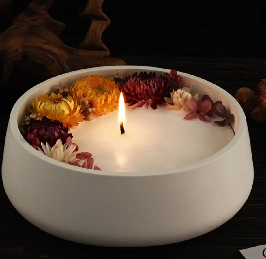 Handmade Cement Pot – 18cm-Anastasi Gifts