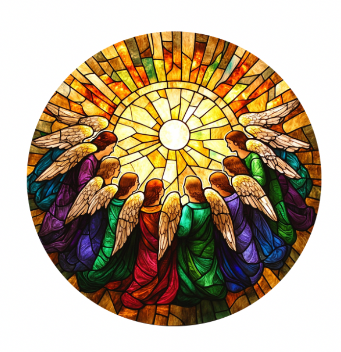 Stained Glass–Style Nativity Ceramic Ornaments