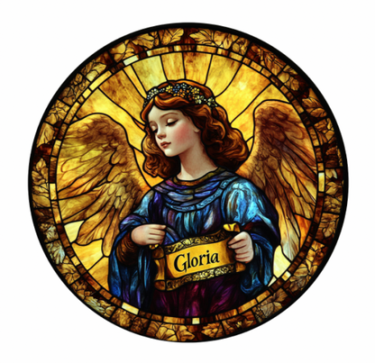 Stained Glass–Style Nativity Ceramic Ornaments