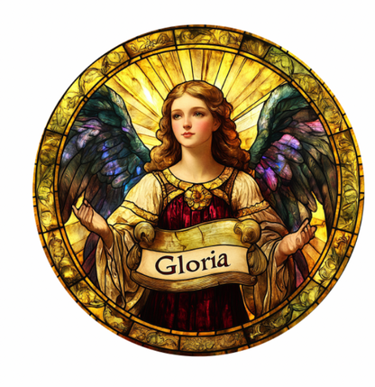 Stained Glass–Style Nativity Ceramic Ornaments